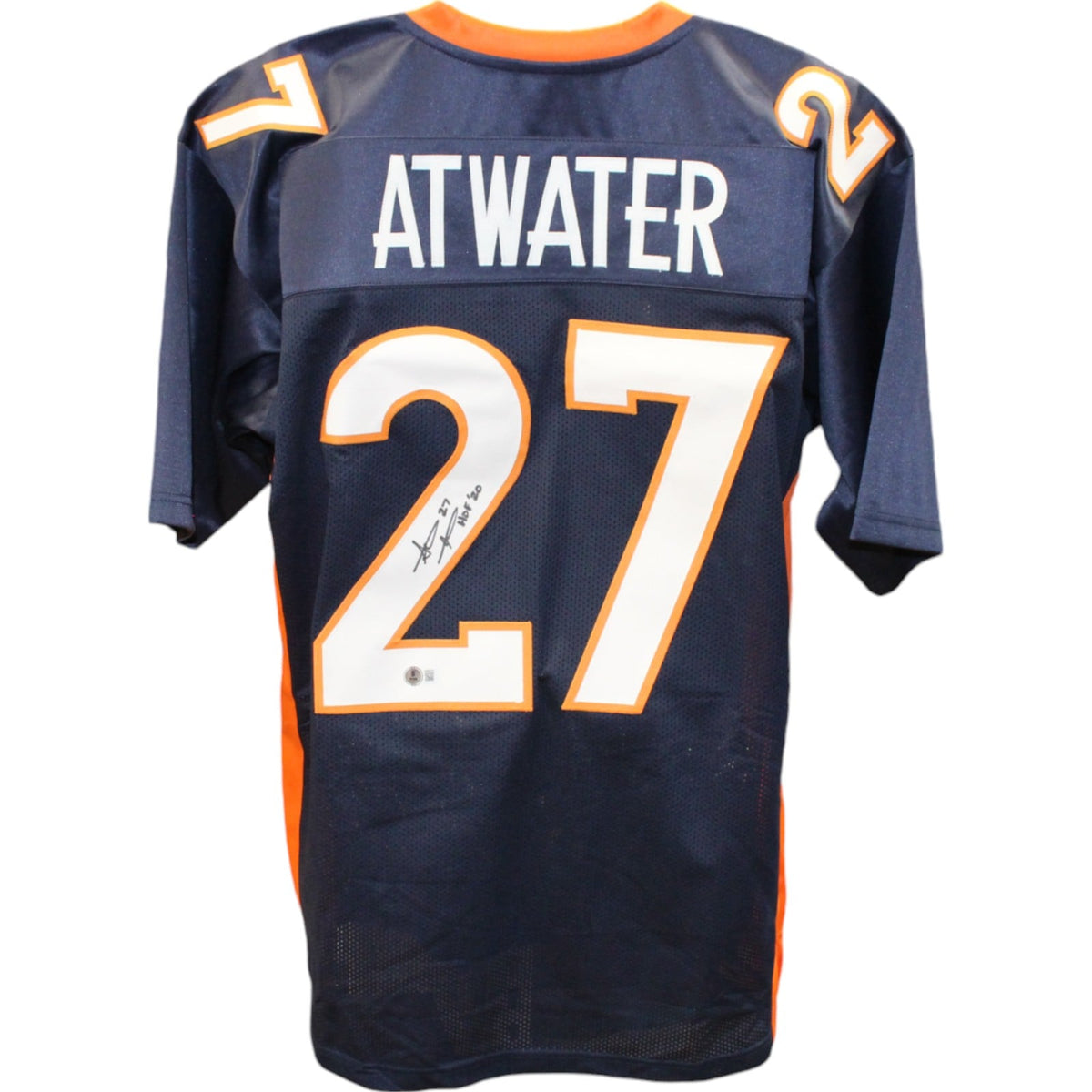 Steve Atwater Signed Pro Style Blue XL Jersey HOF – Beckett Authenticated-Powers Sports Memorabilia