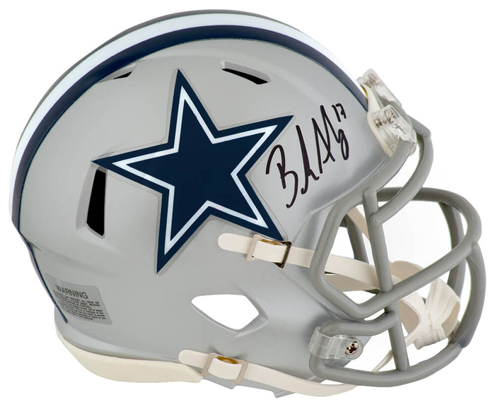 Brandon Aubrey Autographed Dallas Cowboys Riddell Speed Mini Helmet-Powers Sports Memorabilia