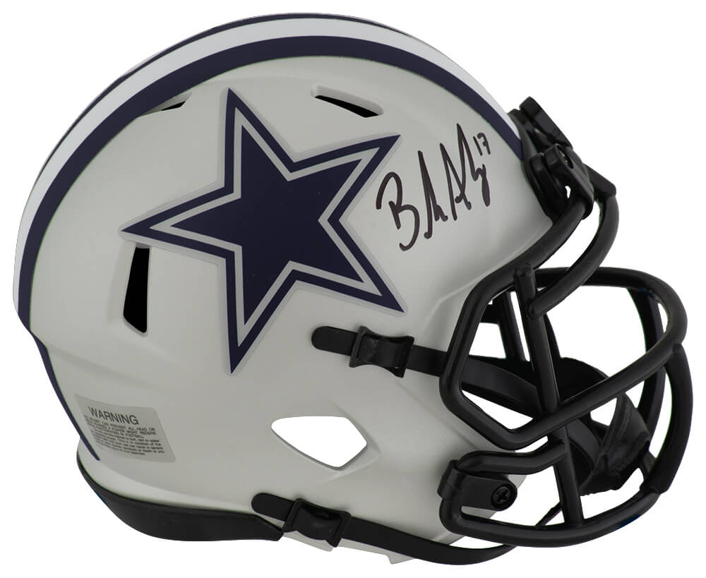 Brandon Aubrey Dallas Cowboys Autographed RAVE Riddell Speed Mini Helmet-Powers Sports Memorabilia