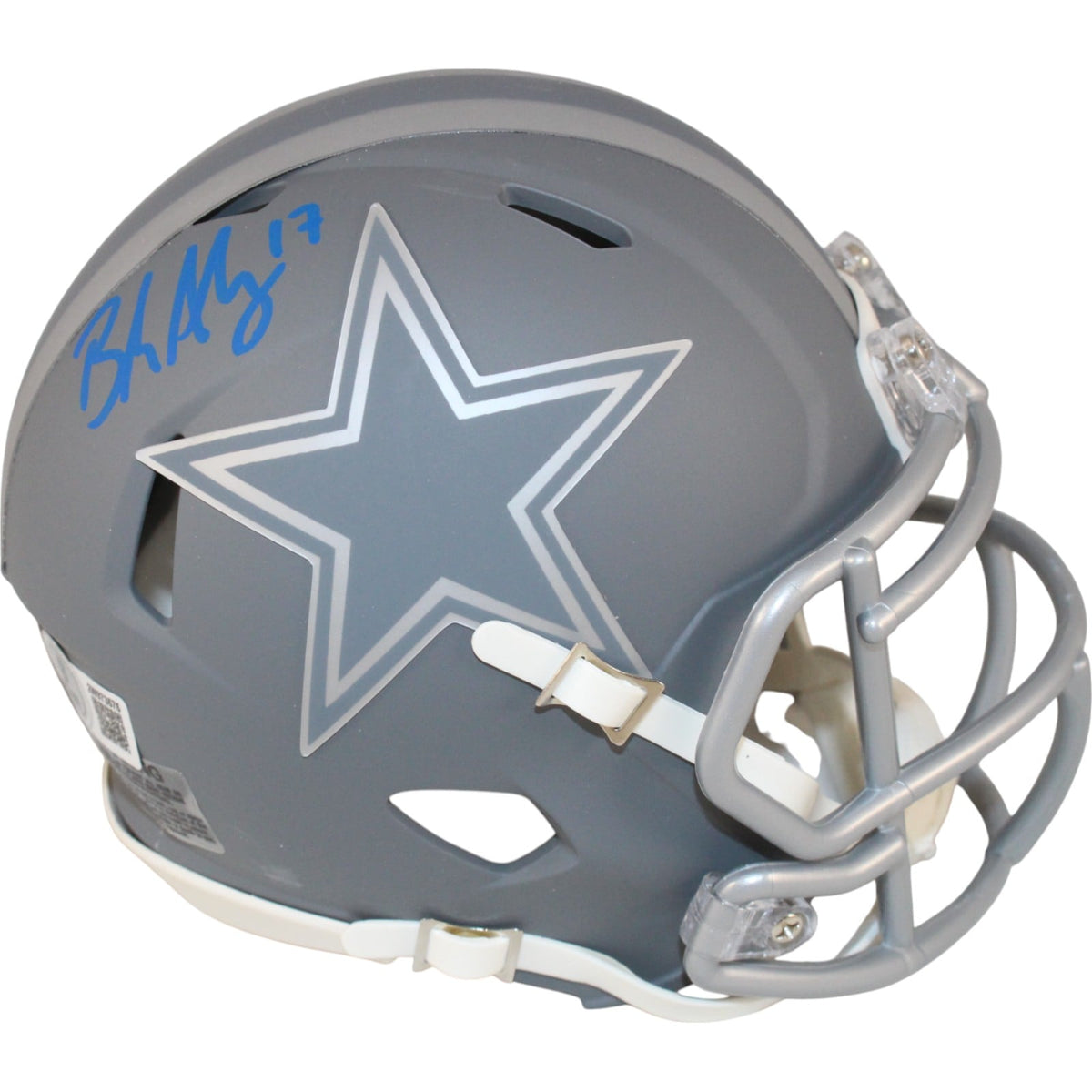 Brandon Aubrey Signed Dallas Cowboys Mini Helmet Slate – Beckett Authenticated-Powers Sports Memorabilia
