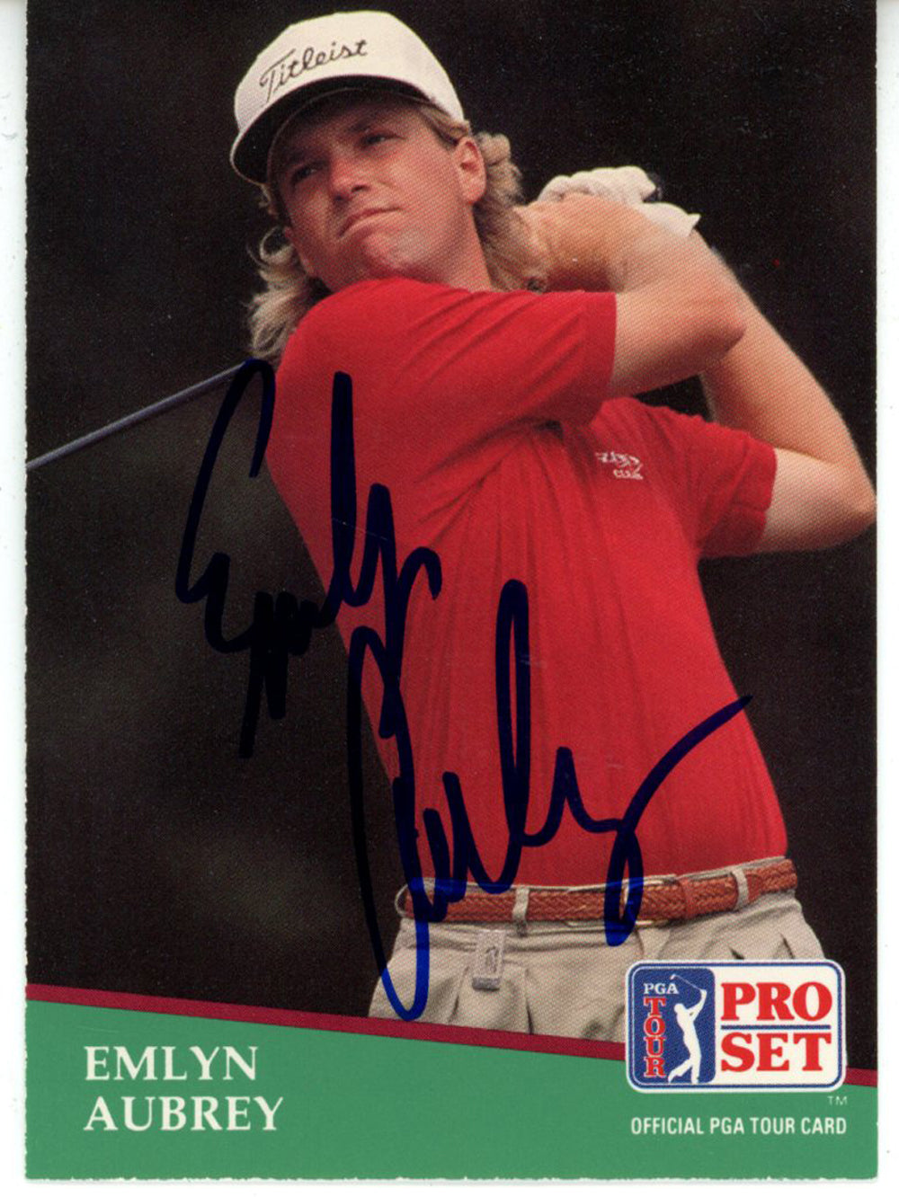 Emlyn Aubrey Pga Signed Card - 1991 Pro Set #122 Beckett Beckett-Powers Sports Memorabilia