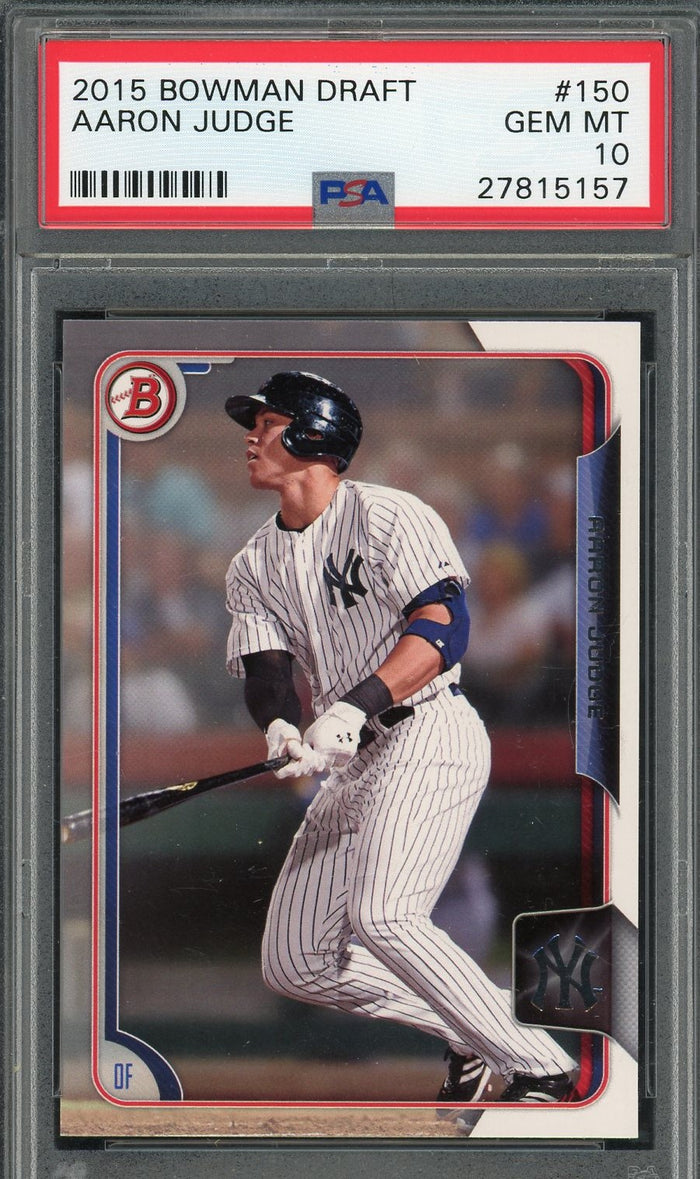 Aaron Judge 2015 Bowman Draft Baseball Rookie Card #150 Graded PSA 10-Powers Sports Memorabilia