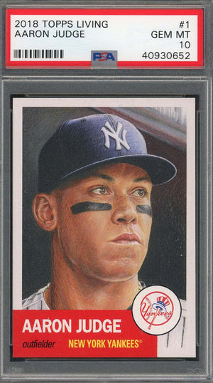 Aaron Judge 2018 Topps Living Baseball Card #1 Graded PSA 10-Powers Sports Memorabilia