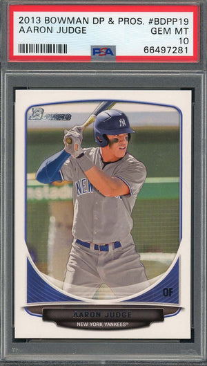 Aaron Judge 2013 Bowman DP & Pros Baseball Rookie Card RC #BDPP19 Graded PSA 10-Powers Sports Memorabilia