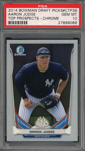 Aaron Judge 2014 Bowman Draft Picks Chrome Baseball Rookie Card #CTP39 PSA 10-Powers Sports Memorabilia