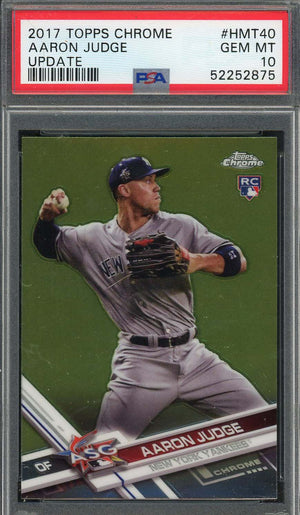 Aaron Judge 2017 Topps Chrome Update Baseball Rookie Card #HMT40 Graded PSA 10-Powers Sports Memorabilia