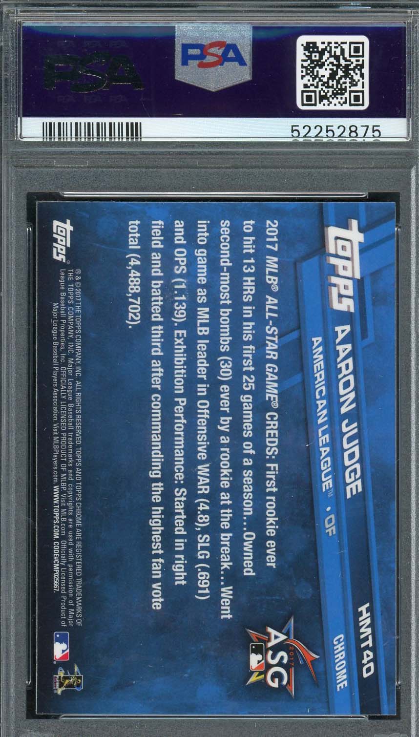 Aaron Judge 2017 Topps Chrome Update Baseball Rookie Card #HMT40 Graded PSA 10-Powers Sports Memorabilia