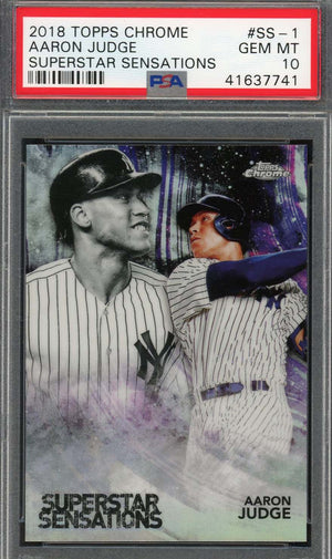 Aaron Judge 2018 Topps Chrome Superstar Sensations Baseball Card #SS-1 Graded PSA 10
