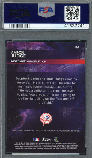 Aaron Judge 2018 Topps Chrome Superstar Sensations Baseball Card #SS-1 Graded PSA 10-Powers Sports Memorabilia