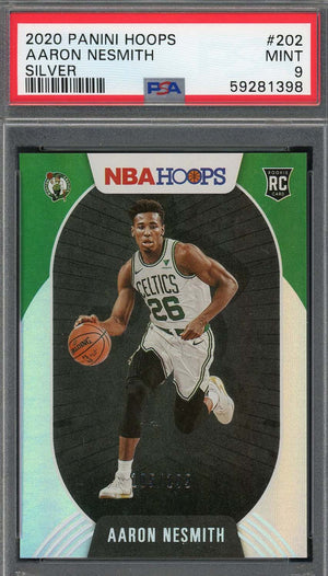 Aaron Nesmith 2020 Panini Hoops Silver Basketball Rookie Card #202 Graded PSA 9-Powers Sports Memorabilia