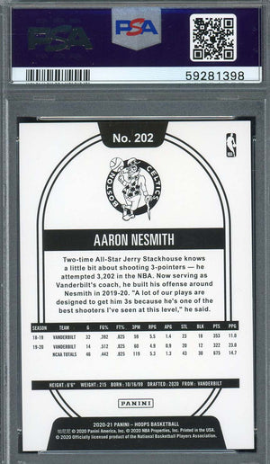 Aaron Nesmith 2020 Panini Hoops Silver Basketball Rookie Card #202 Graded PSA 9-Powers Sports Memorabilia