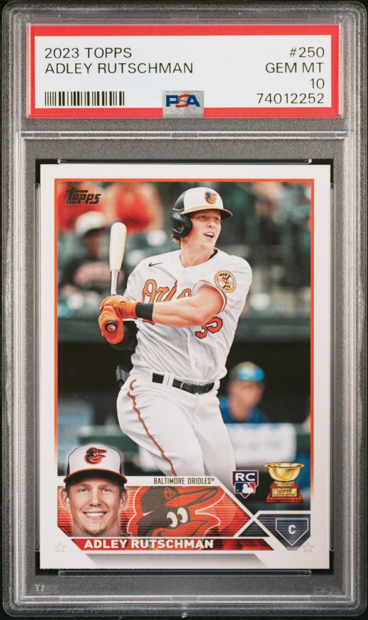 Adley Rutschman 2023 Topps Baseball Rookie Card #250 Graded PSA 10-Powers Sports Memorabilia