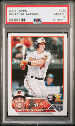 Adley Rutschman 2023 Topps Baseball Rookie Card #250 Graded PSA 10-Powers Sports Memorabilia