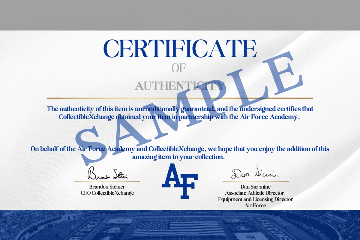 Frank Serratore U.S. Air Force Academy Signed Official Game Puck Air Force CX LOA