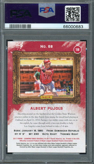 Albert Pujols 2017 Panini Diamond Kings Baseball Card #68 Graded PSA 10-Powers Sports Memorabilia