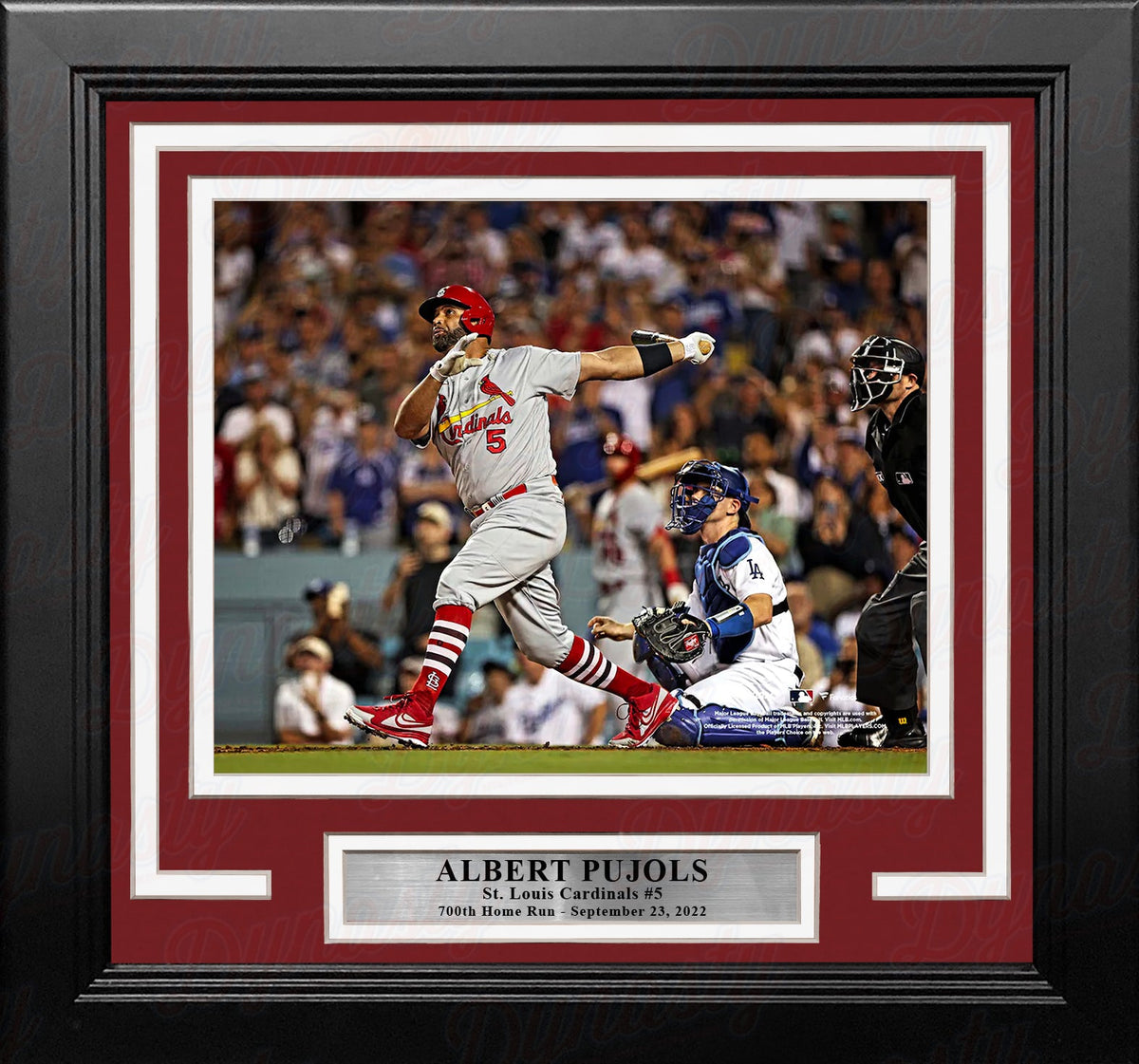 Albert Pujols 700th Home Run St. Louis Cardinals 8" x 10" Framed Baseball Display Photo-Powers Sports Memorabilia
