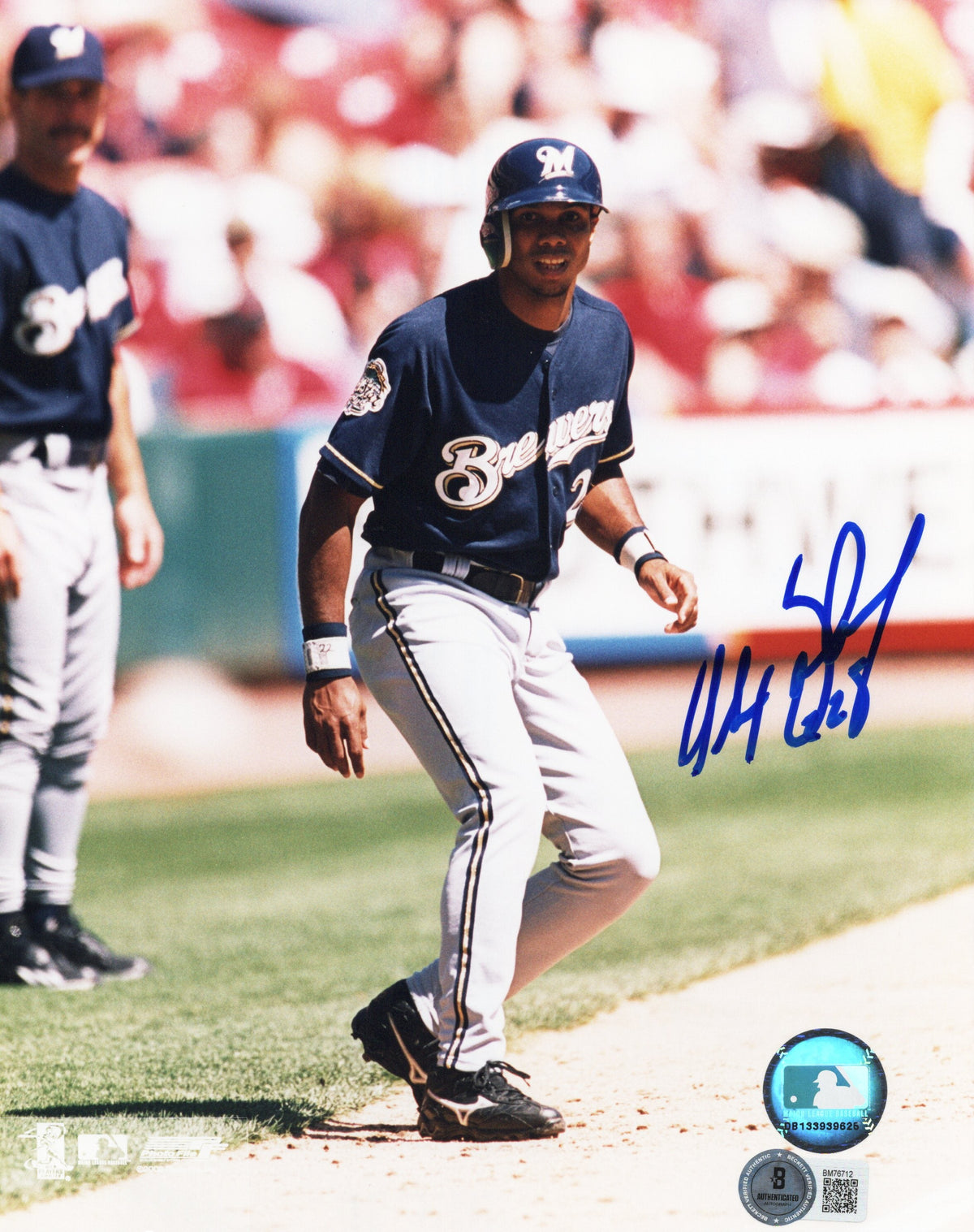 Alex Sanchez Signed Milwaukee Brewers 8x10 Photo - Beckett-Powers Sports Memorabilia