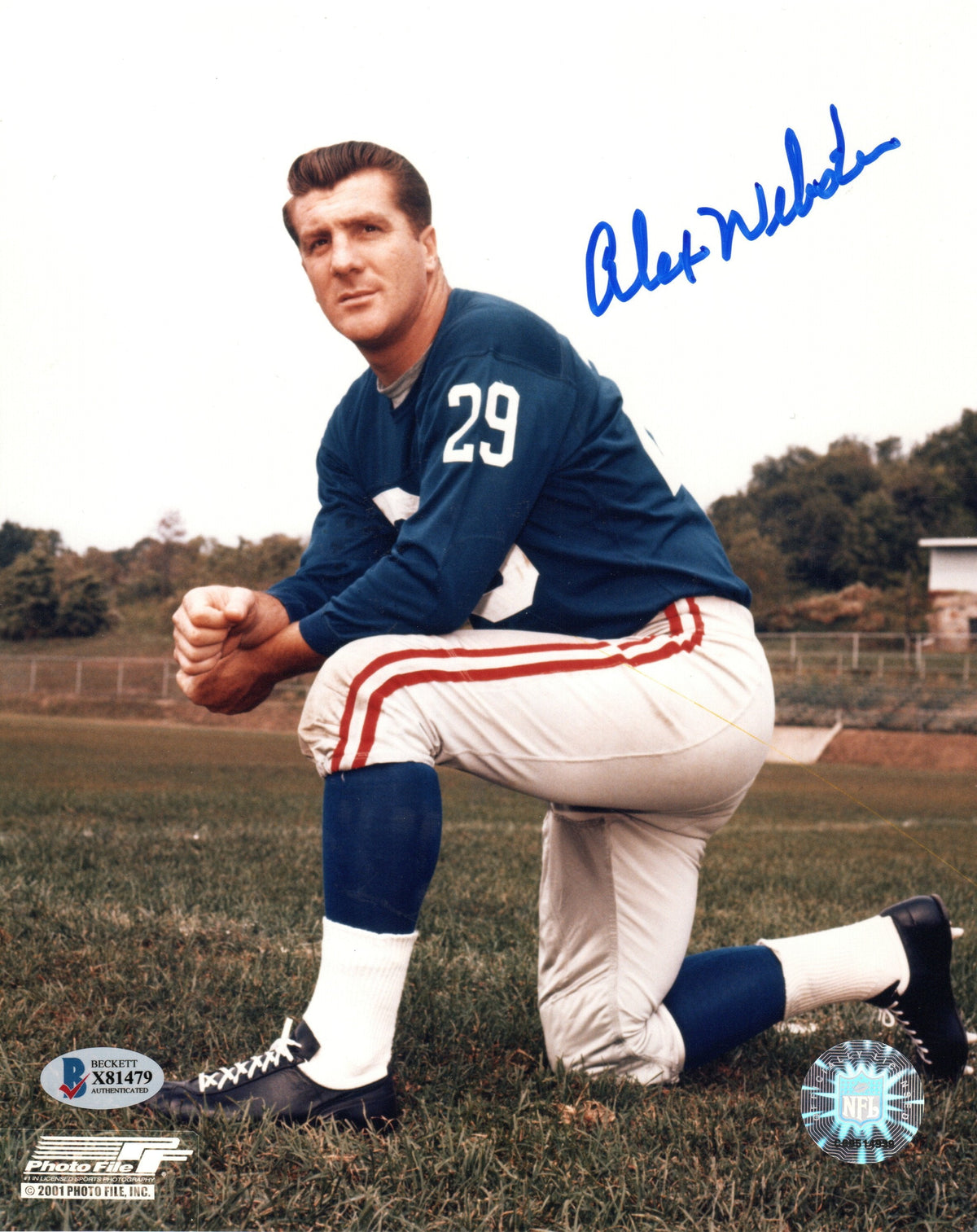 Alex Webster Signed New York Giants 8x10 Photo - Beckett-Powers Sports Memorabilia