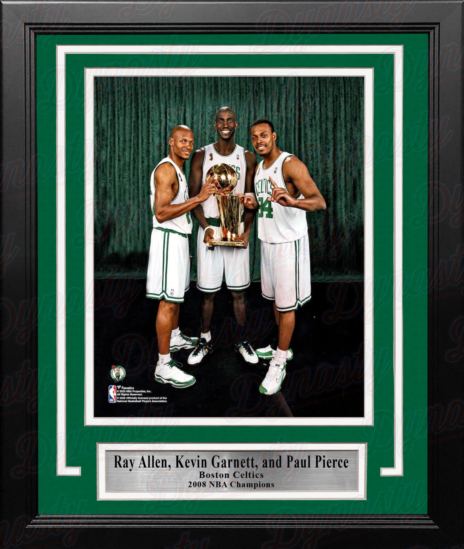 Ray Allen, Kevin Garnett, & Paul Pierce NBA Champions Boston Celtics 8x10 Framed Basketball Display Photo-Powers Sports Memorabilia