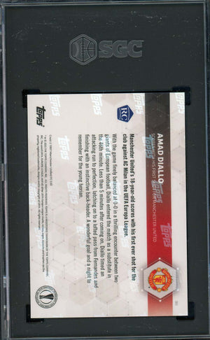 Amad Diallo 2020-21 Topps Now UEFA Soccer Rookie Card RC #001 Graded SGC 9.5 MINT-Powers Sports Memorabilia