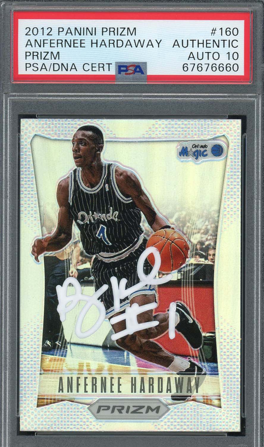 Anfernee Hardaway 2012 Panini Silver Prizm Signed Card #160 Auto Graded PSA 10-Powers Sports Memorabilia