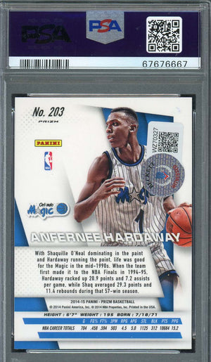 Anfernee Hardaway 2014 Panini Silver Prizm Signed Card #203 Auto Graded PSA 10-Powers Sports Memorabilia