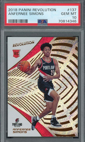 Anfernee Simons 2018 Panini Revolution Rookie Card #137 Graded PSA 10-Powers Sports Memorabilia