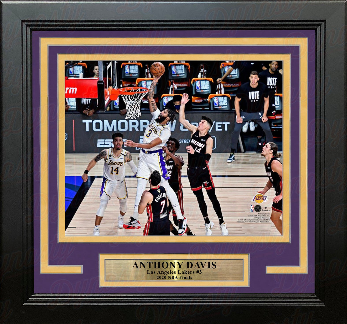 Anthony Davis 2020 NBA Finals Slam Dunk Los Angeles Lakers 8" x 10" Framed Basketball Display Photo-Powers Sports Memorabilia