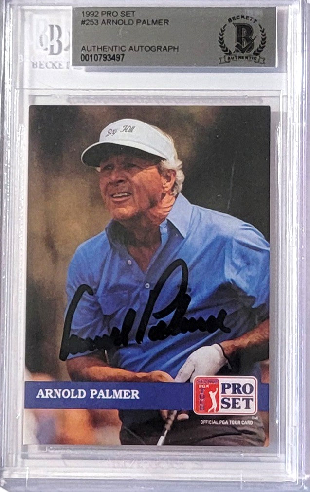 Arnold Palmer Signed PGA Tour Golf Encapsulated 1992 Pro Set #253 Card - Beckett-Powers Sports Memorabilia