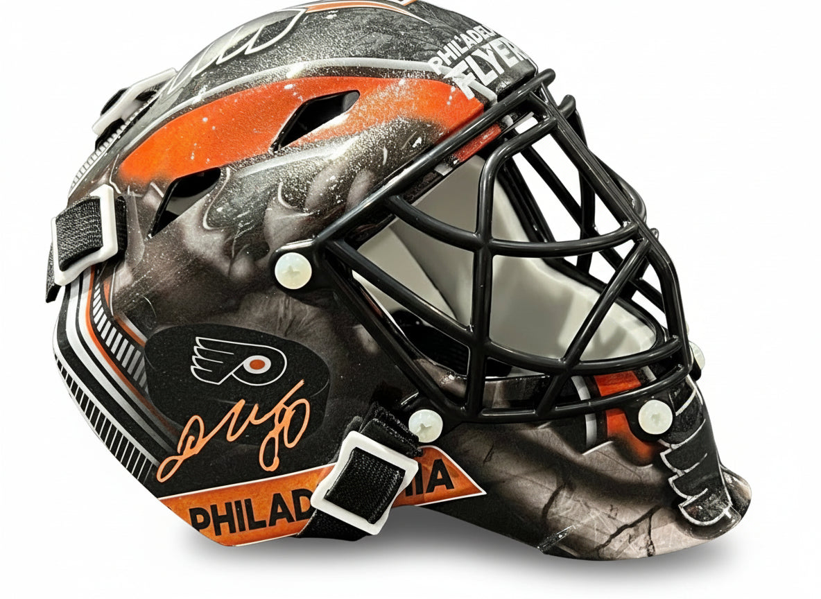 Dan Vladar Philadelphia Flyers Signed Mini Goalie Mask-Powers Sports Memorabilia