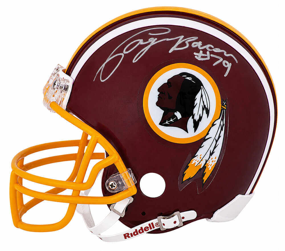 Coy Bacon Autographed Washington Throwback Riddell (VSR4) Mini Helmet-Powers Sports Memorabilia