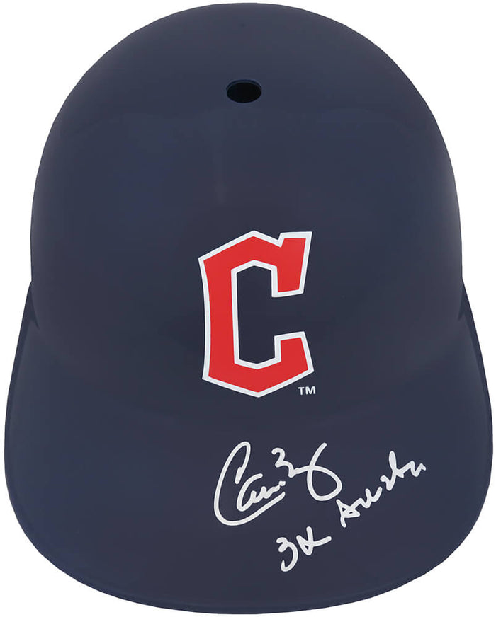 Carlos Baerga Autographed Cleveland Guardians Souvenir Replica Batting Helmet with 3x All Star-Powers Sports Memorabilia
