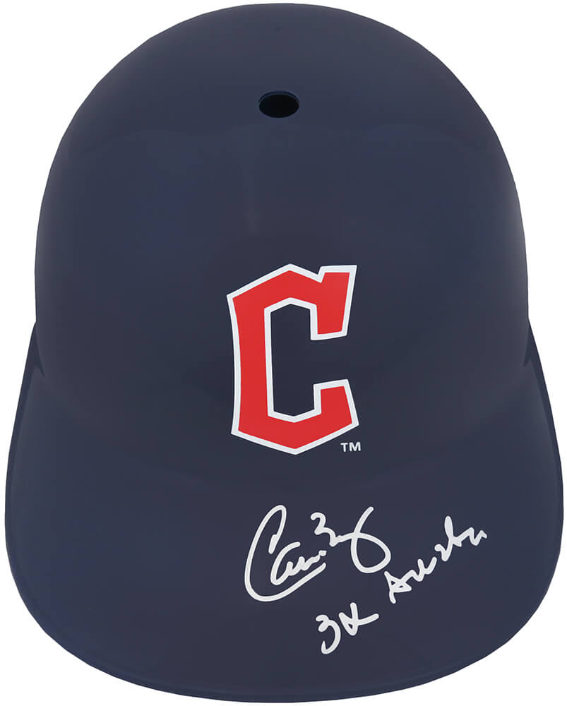 Carlos Baerga Autographed Cleveland Guardians Souvenir Replica Batting Helmet with 3x All Star-Powers Sports Memorabilia