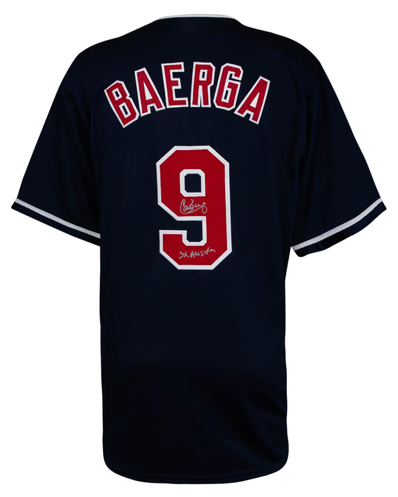 Carlos Baerga Autographed Navy Custom Baseball Jersey w/ 3x All Star-Powers Sports Memorabilia