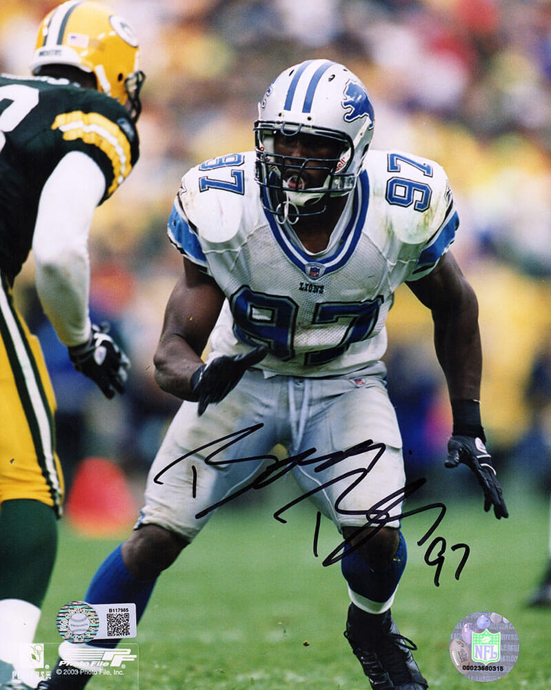 Boss Bailey Autographed Detroit Lions Action 8x10 Photo-Powers Sports Memorabilia