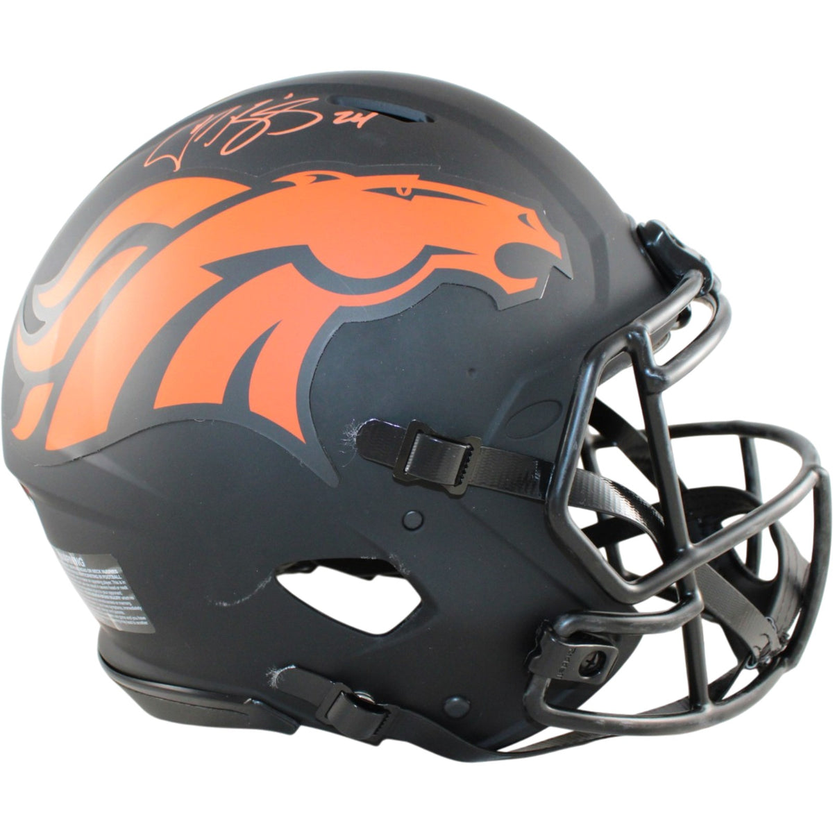 Champ Bailey Denver Broncos Pro Signed Helmet Eclipse Beckett WIT 58668 Beckett-Powers Sports Memorabilia