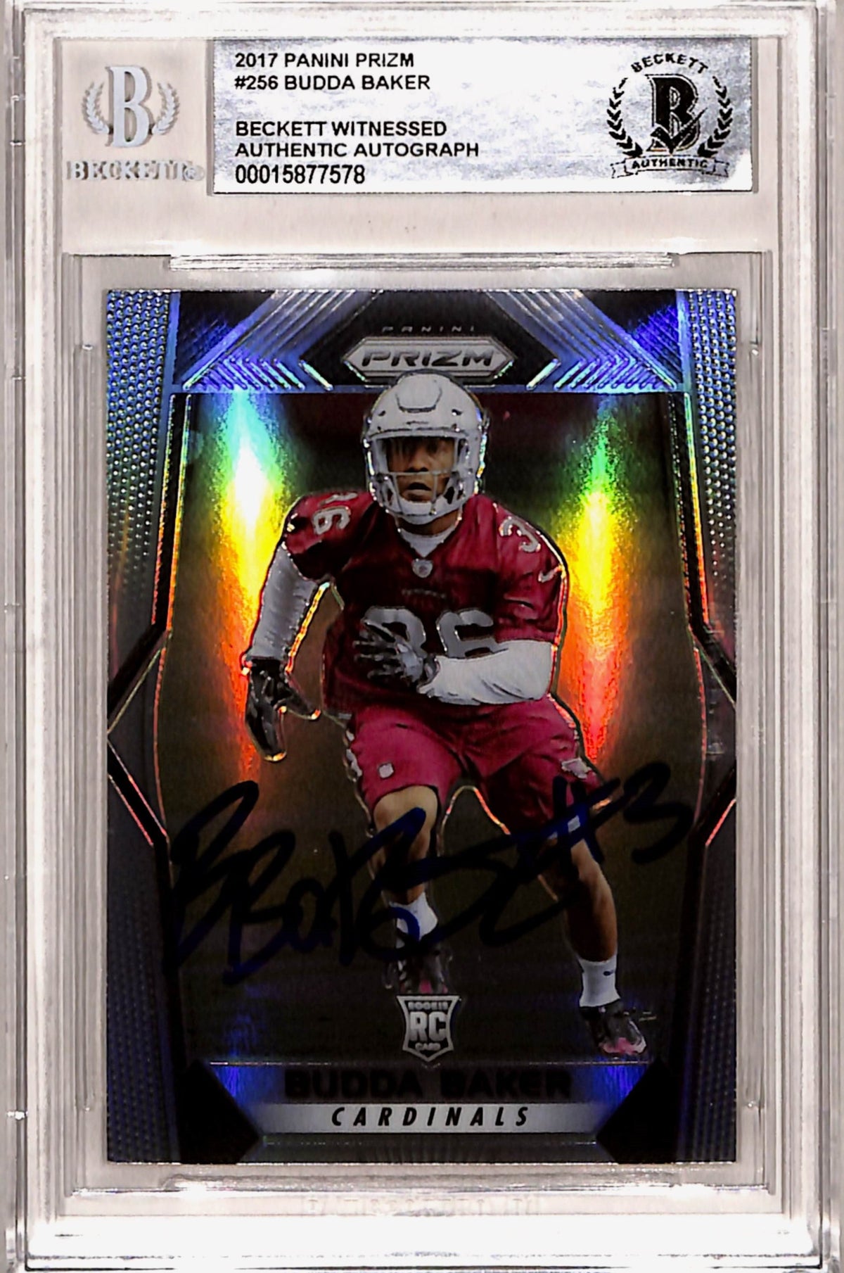 Budda Bakers Signed 2017 Prizm #256 Trading Card Slab – Beckett Authenticated-Powers Sports Memorabilia