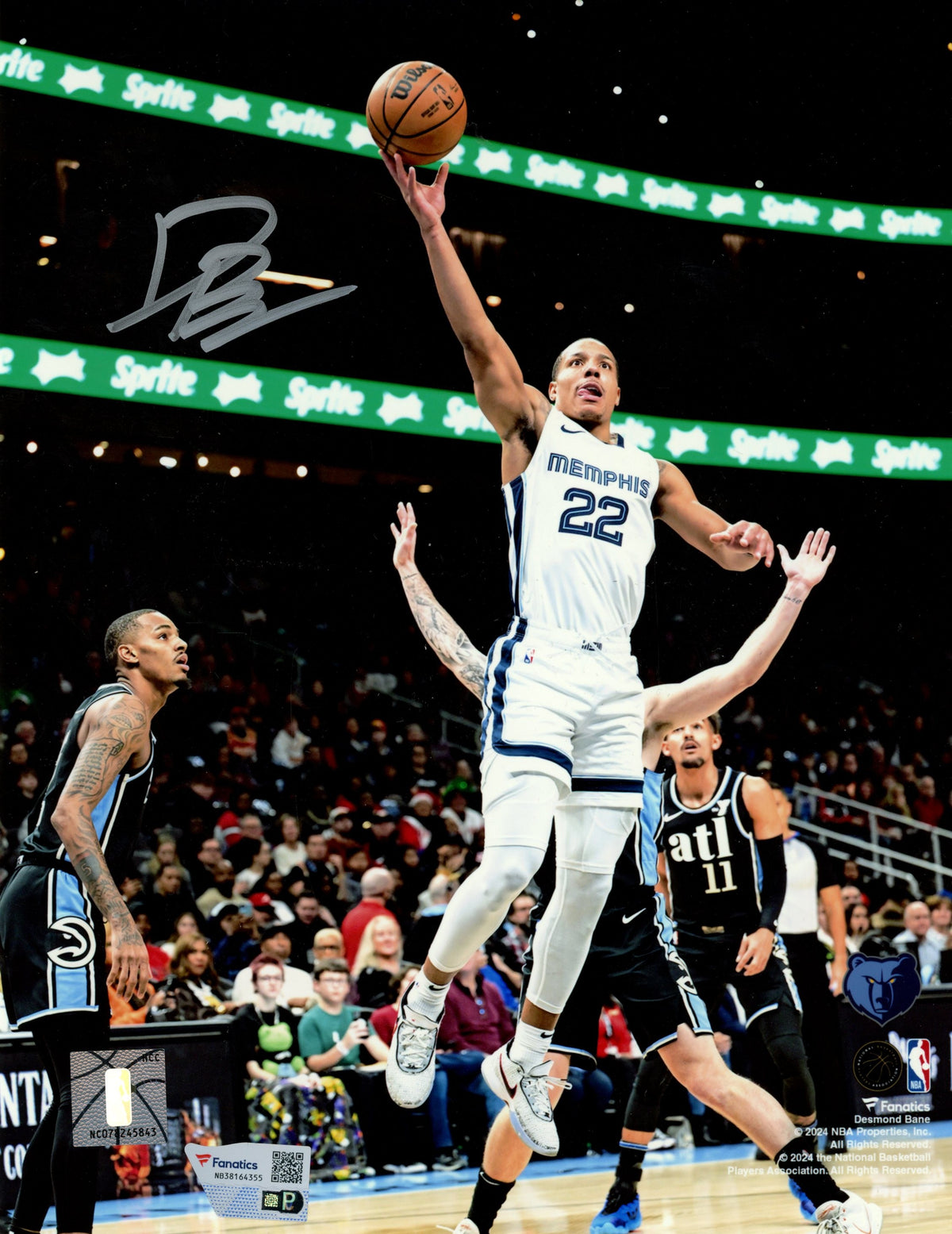 Desmond Bane Memphis Grizzlies Signed 8x10 Photo - Fanatics-Powers Sports Memorabilia