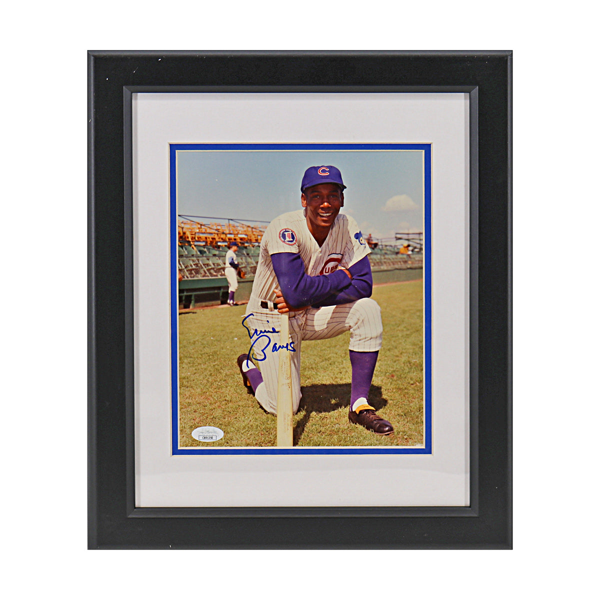 Ernie Banks Chicago Cubs Signed Framed 8x10 Photo (JSA COA #CB91350)-Powers Sports Memorabilia