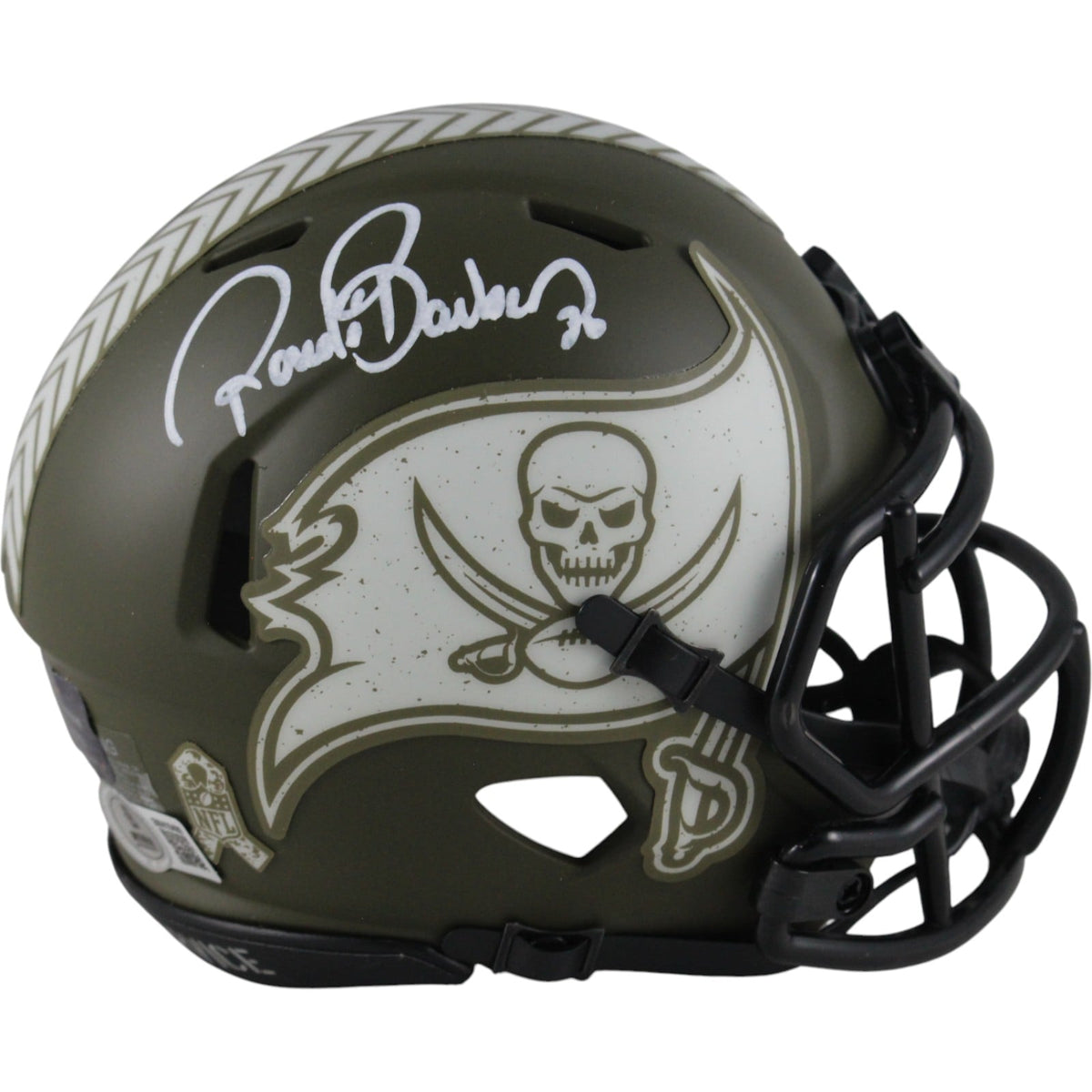 Ronde Barber Signed Tampa Bay Buccaneers 22 STS Mini Helmet – Beckett Authenticated-Powers Sports Memorabilia
