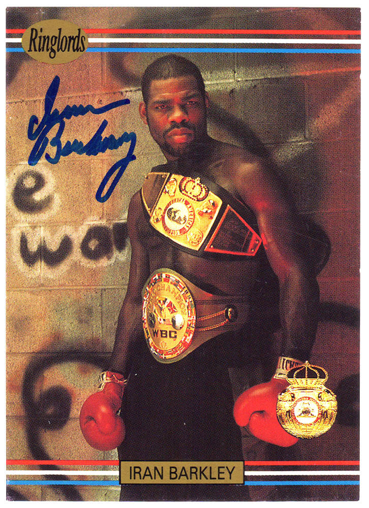 Iran Barkley Autographed 1991 Ringlords Boxing Trading Card #25-Powers Sports Memorabilia