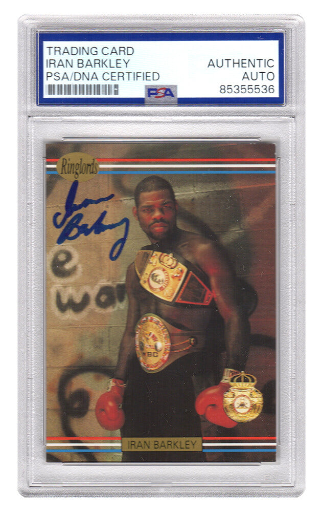 Iran Barkley Autographed 1991 Ringlords Boxing Card #25 - (PSA Encapsulated)-Powers Sports Memorabilia