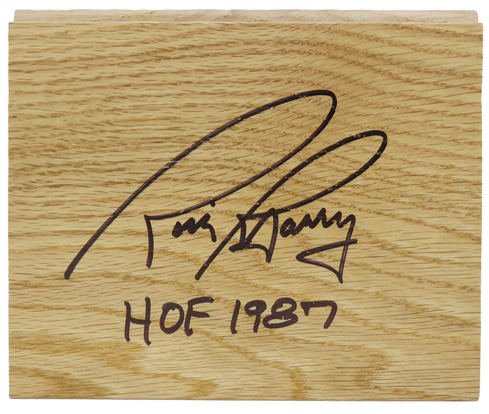 Rick Barry Autographed 5x6 Floor Piece with HOF'87-Powers Sports Memorabilia