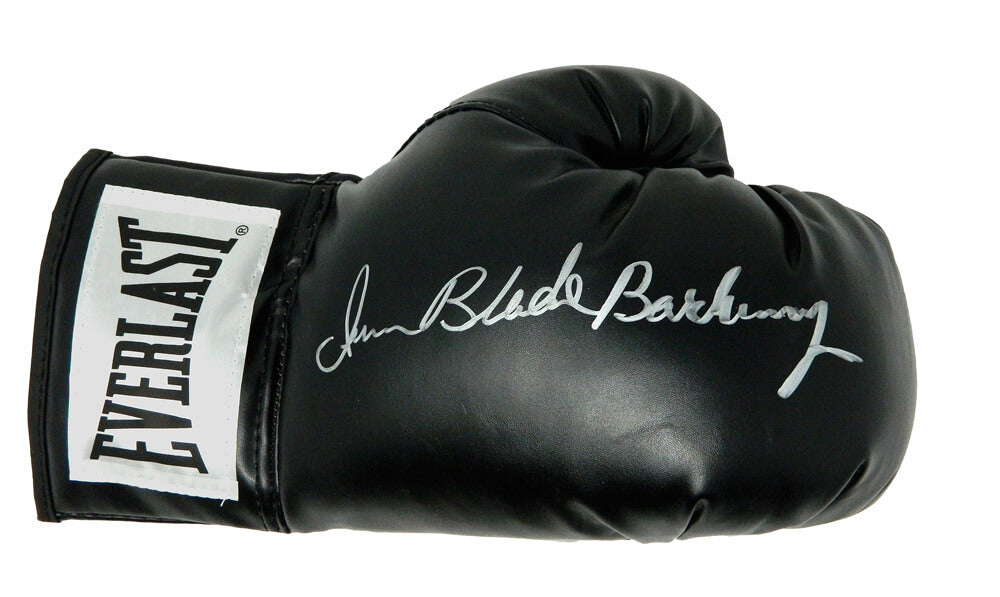 Iran Barkley Autographed Everlast Black Boxing Glove w/ Blade