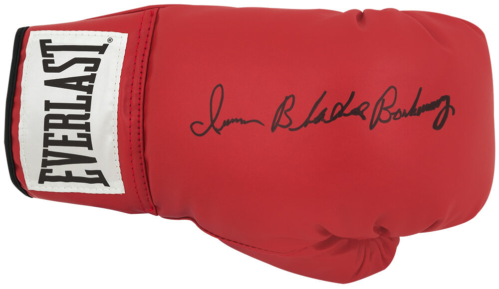 Iran Barkley Autographed Everlast Red Full Size Boxing Glove