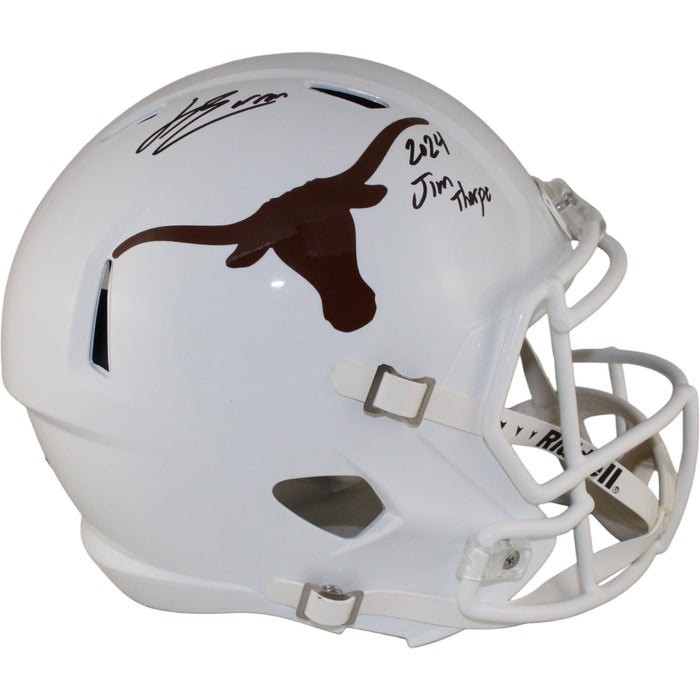 Jahdae Barron Signed Texas Longhorns Full-Size Helmet 24 Jim Thorpe – Beckett Authenticated-Powers Sports Memorabilia