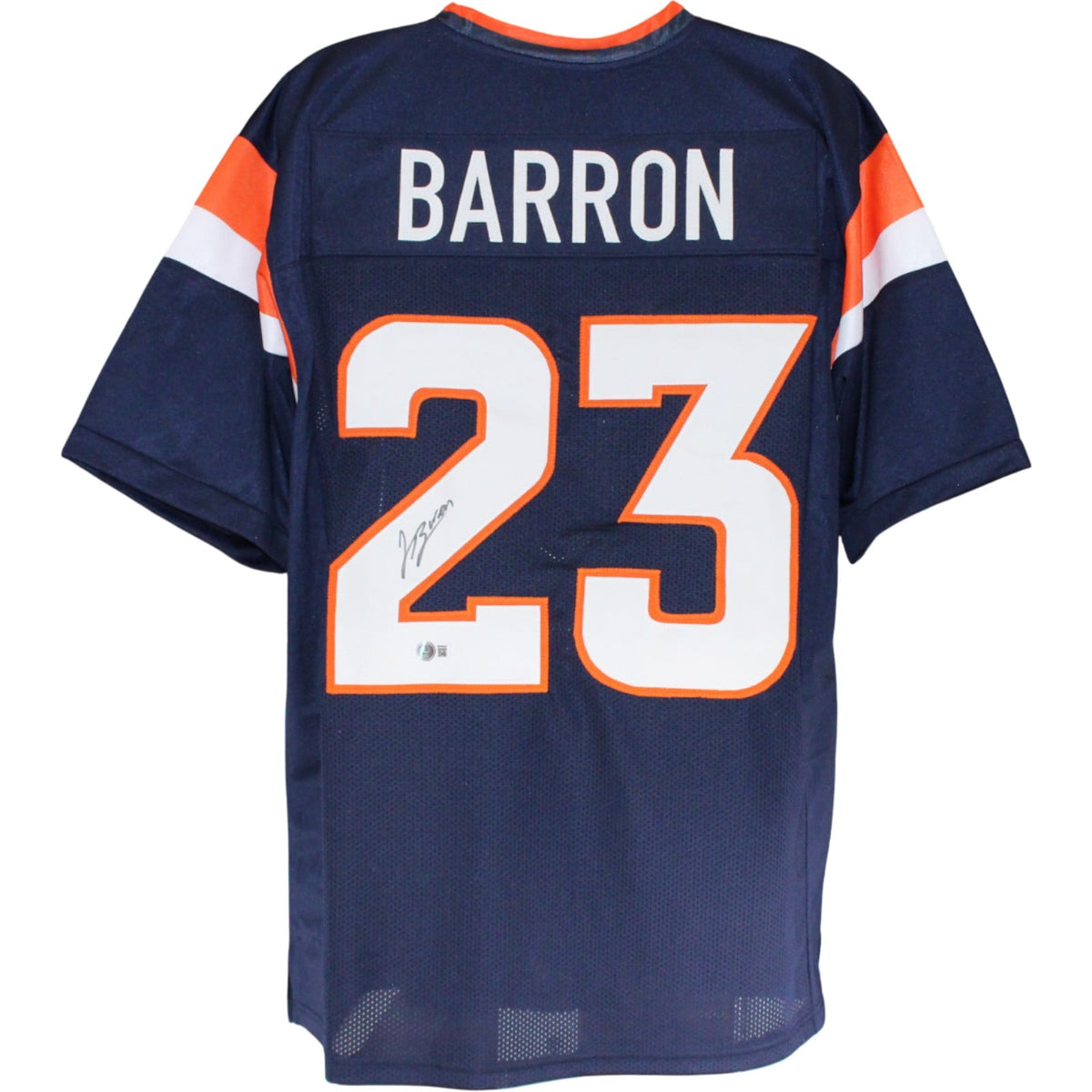 Jahdae Barron Signed Pro Style Size XL Blue Jersey – Beckett Witness Authenticated-Powers Sports Memorabilia