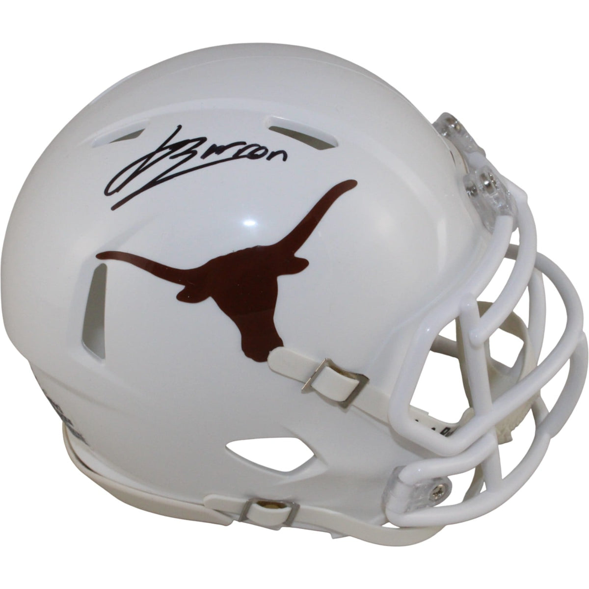 Jahdae Barron Signed Texas Longhorns Mini Helmet – Beckett Witness Authenticated-Powers Sports Memorabilia