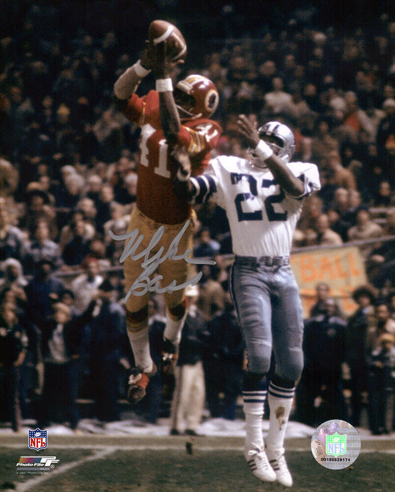 Mike Bass Autographed Washington Interception vs Cowboys Action 8x10 Photo-Powers Sports Memorabilia