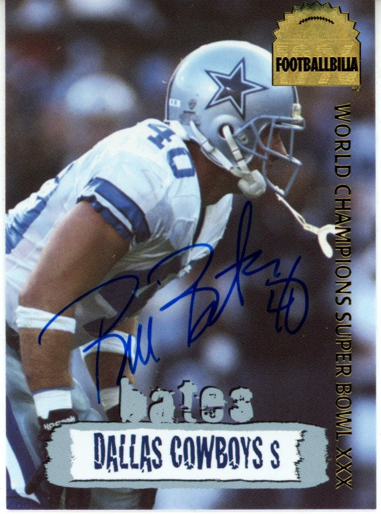 Bill Bates Dallas Cowboys Signed Card - 1996 Collector's Edge #DCA-19-Powers Sports Memorabilia